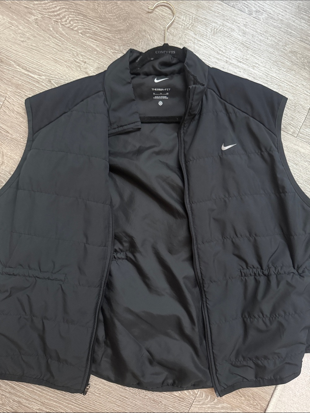 Nike Black Therma-FIT Quilted Insulated Vest
